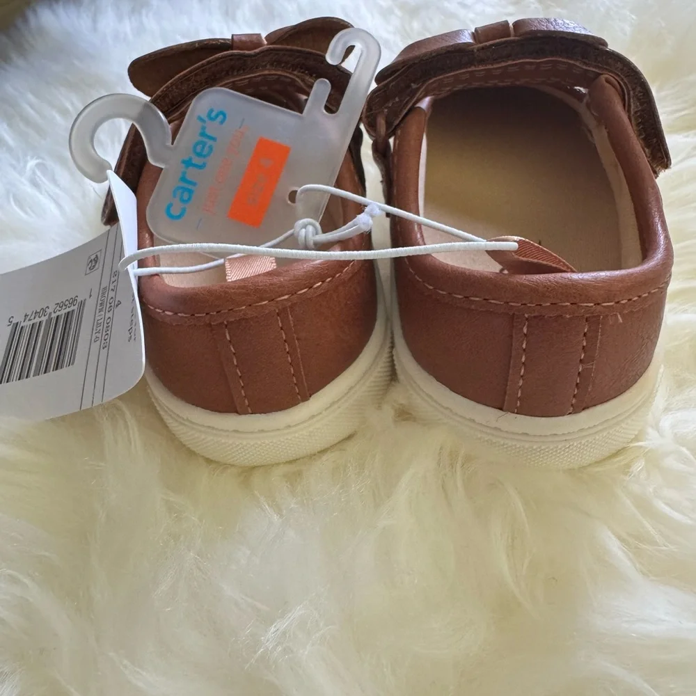 Carter's Brown Baby Shoes with Bow